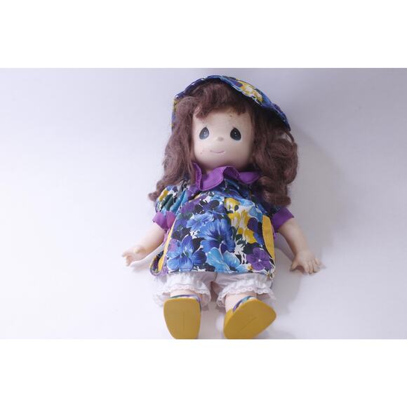 1990s Precious Moments, Frances, Doll, Floral Dress and Hat, 12 inches, 1998, - Picture 1 of 3